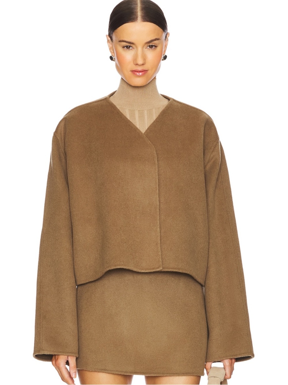 L'Academie Milly Wool Jacket in Olive Green - Picture 3 of 8